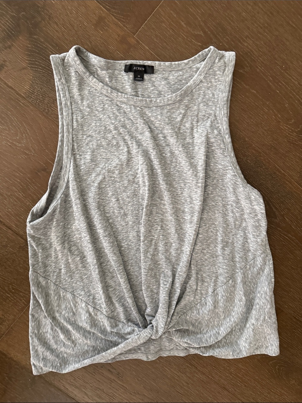 J. Crew Light Gray Twist-Front Tank Top